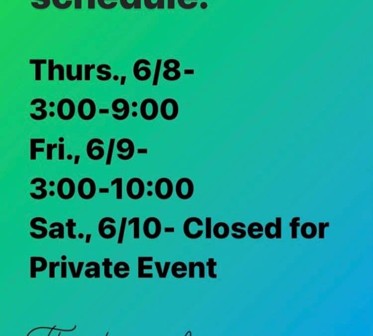 WINE HOUSE AT 127 WEEKEND SCHEDULE