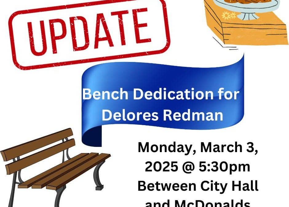 Bench Dedication for Delores Redman