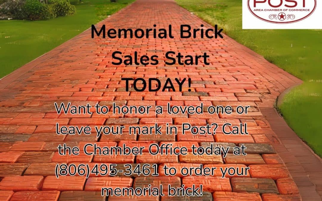 Memorial Brick Sale