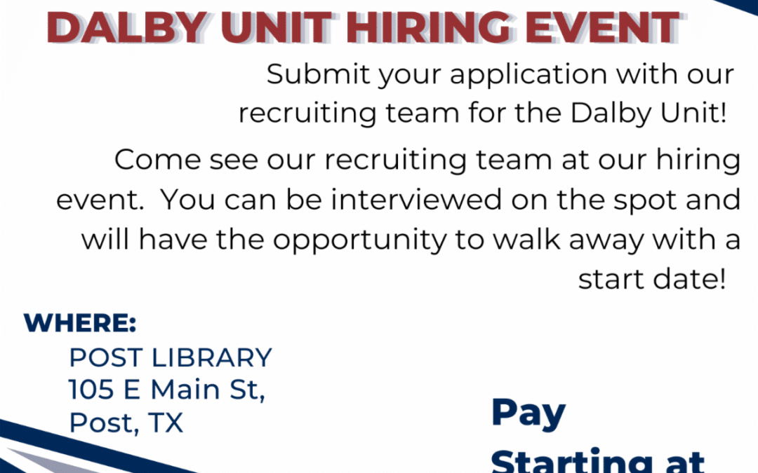 Dalby Unit Hiring Event