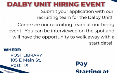 Dalby Unit Hiring Event