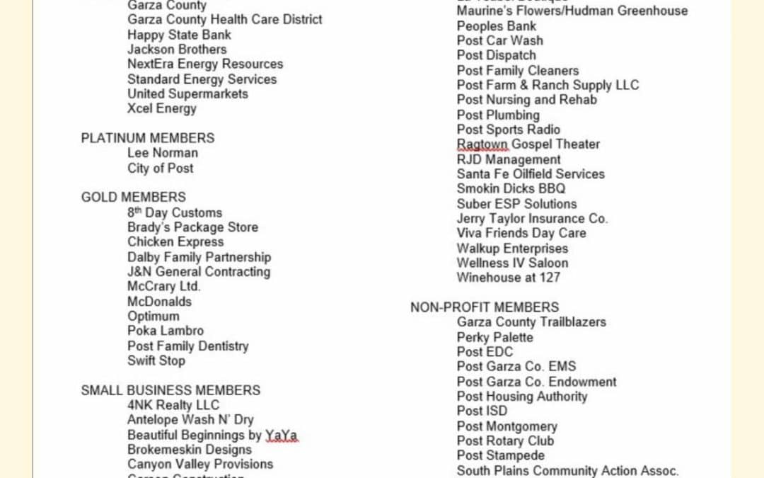 PACC Membership List