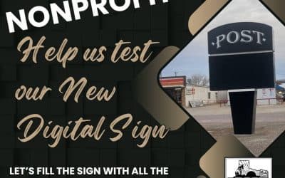 Nonprofits help us test our new digital sign